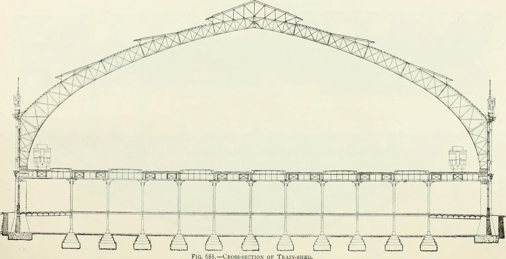 An illustration from Buildings and structures of American railroads. A reference book for railroad managers, superintendents, master mechanics, engineers, architects, and students, 1893, leaf 479