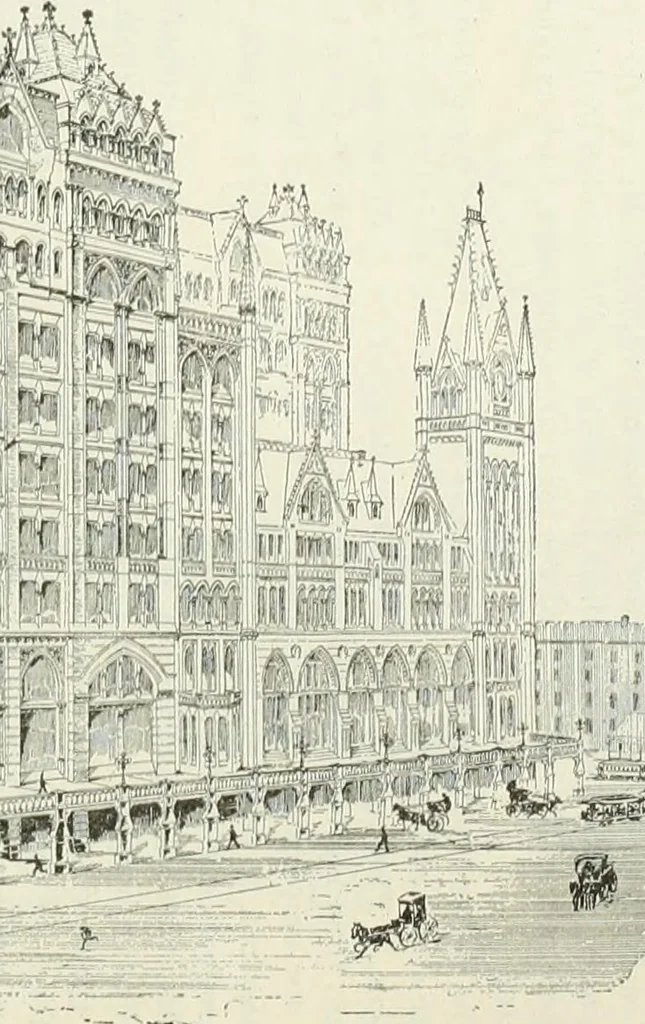 An illustration from Buildings and structures of American railroads. A reference book for railroad managers, superintendents, master mechanics, engineers, architects, and students, 1893, leaf 481