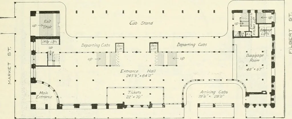 An illustration from Buildings and structures of American railroads. A reference book for railroad managers, superintendents, master mechanics, engineers, architects, and students, 1893, leaf 482