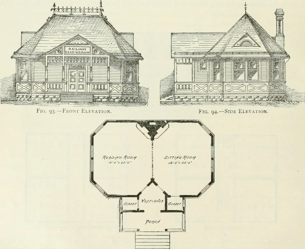 An illustration from Buildings and structures of American railroads. A reference book for railroad managers, superintendents, master mechanics, engineers, architects, and students, 1893, leaf 67