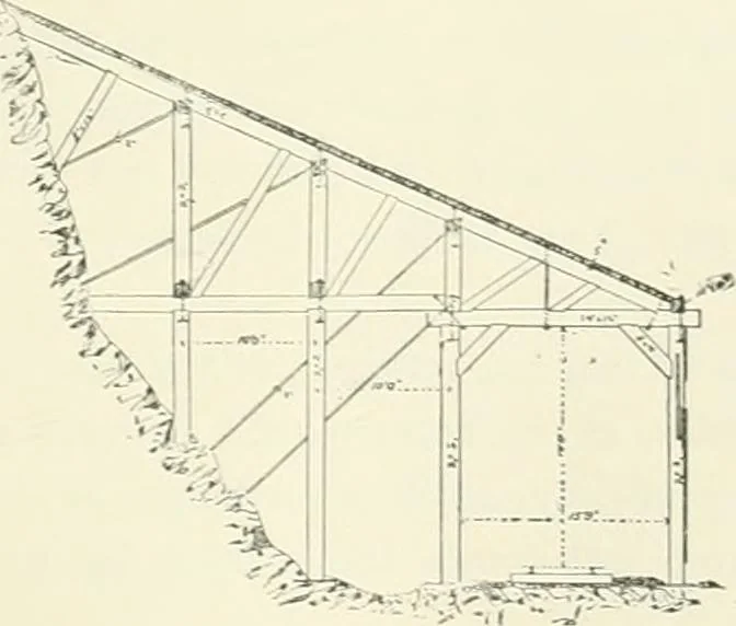 An illustration from Buildings and structures of American railroads. A reference book for railroad managers, superintendents, master mechanics, engineers, architects, and students, 1893, leaf 74