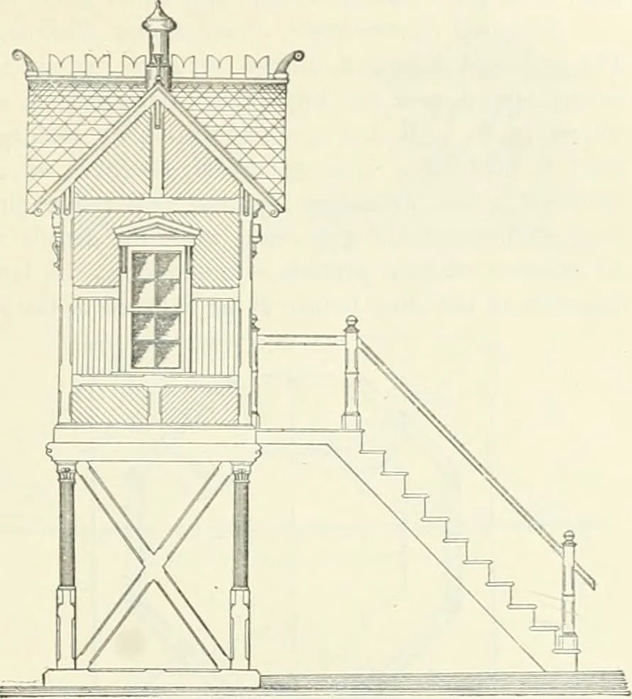 An illustration from Buildings and structures of American railroads. A reference book for railroad managers, superintendents, master mechanics, engineers, architects, and students, 1893, leaf 78