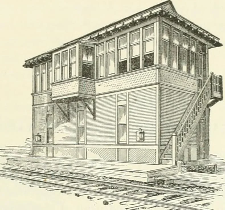 An illustration from Buildings and structures of American railroads. A reference book for railroad managers, superintendents, master mechanics, engineers, architects, and students, 1893, leaf 82