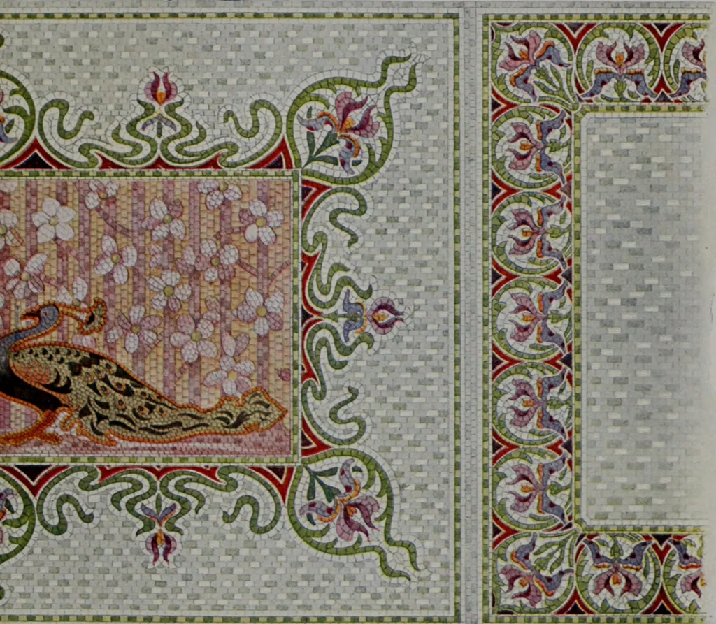 An illustration from Building stone, lathing, plastering, and tiling, common brickwork, ornamental brickwork and terra cotta : lighting fixtures, use and design of lighting fixtures, architectural design, 1909, leaf 112