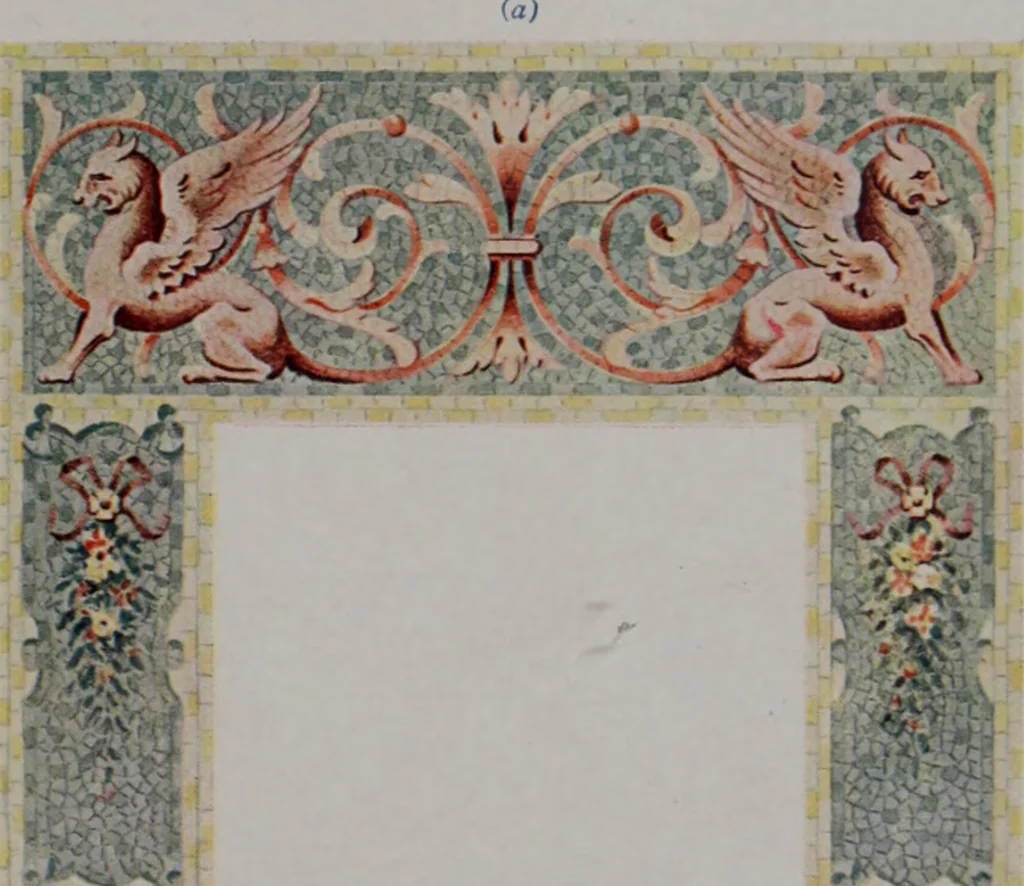 An illustration from Building stone, lathing, plastering, and tiling, common brickwork, ornamental brickwork and terra cotta : lighting fixtures, use and design of lighting fixtures, architectural design, 1909, leaf 118