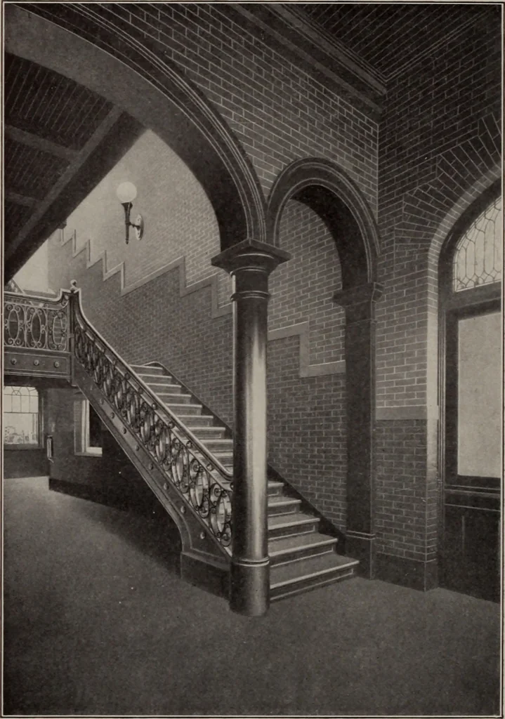 An illustration from Building stone, lathing, plastering, and tiling, common brickwork, ornamental brickwork and terra cotta : lighting fixtures, use and design of lighting fixtures, architectural design, 1909, leaf 215