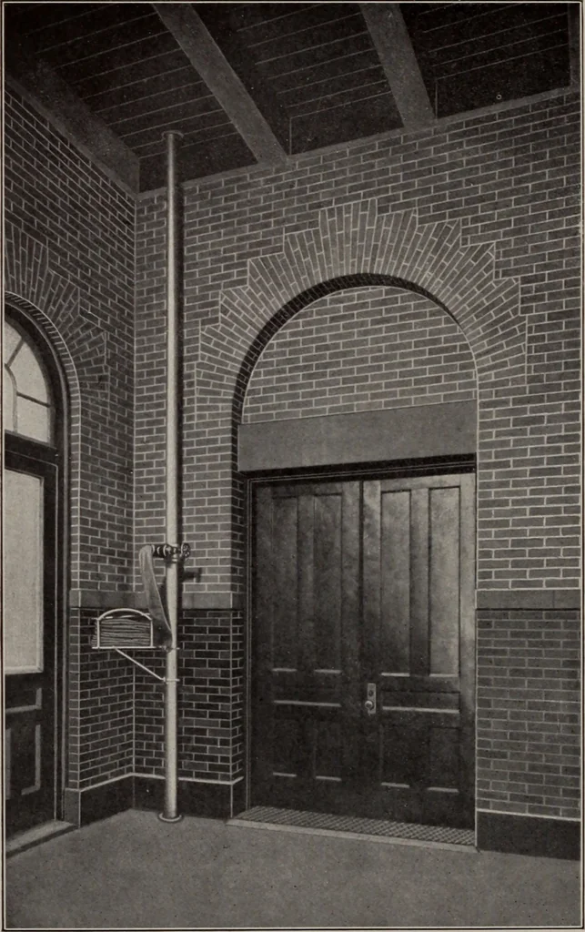 An illustration from Building stone, lathing, plastering, and tiling, common brickwork, ornamental brickwork and terra cotta : lighting fixtures, use and design of lighting fixtures, architectural design, 1909, leaf 229