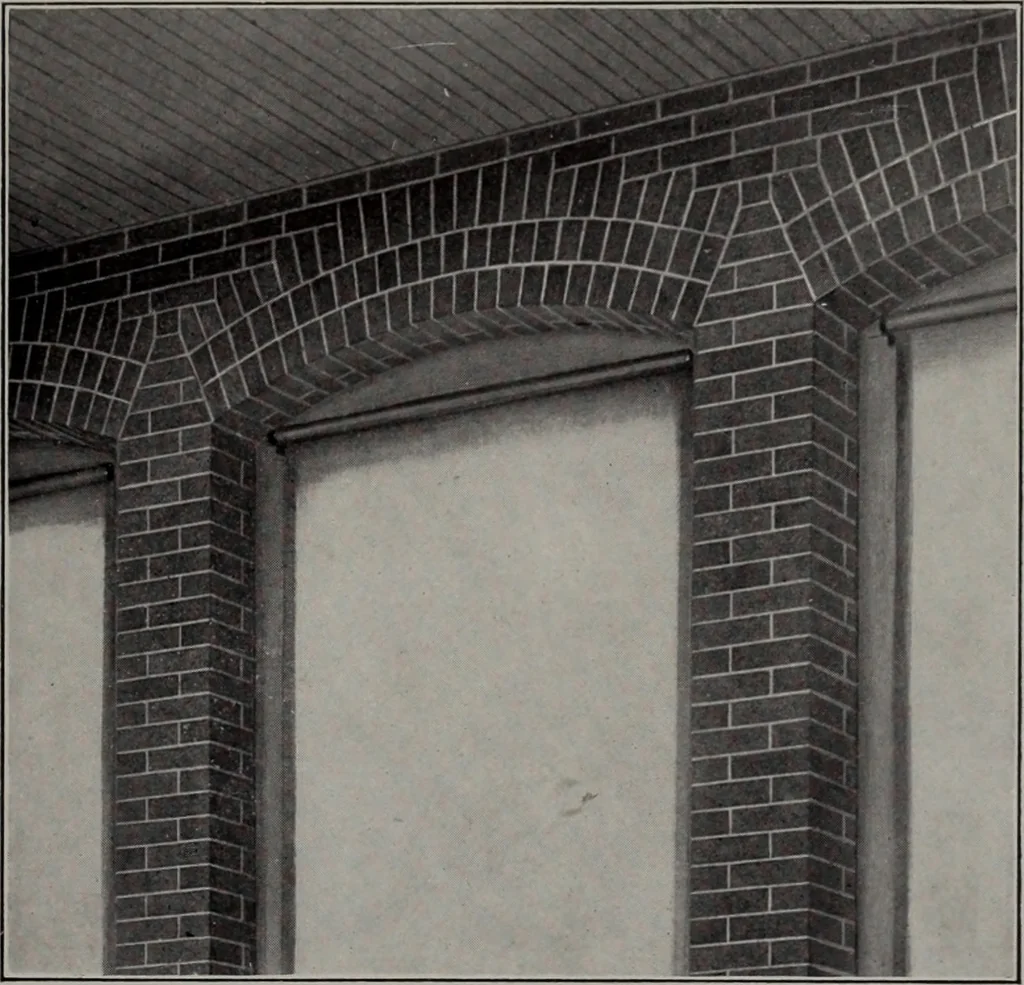 An illustration from Building stone, lathing, plastering, and tiling, common brickwork, ornamental brickwork and terra cotta : lighting fixtures, use and design of lighting fixtures, architectural design, 1909, leaf 234