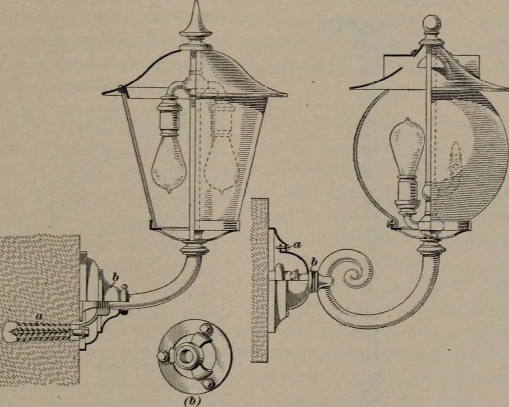 An illustration from Building stone, lathing, plastering, and tiling, common brickwork, ornamental brickwork and terra cotta : lighting fixtures, use and design of lighting fixtures, architectural design, 1909, leaf 278
