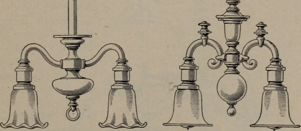 An illustration from Building stone, lathing, plastering, and tiling, common brickwork, ornamental brickwork and terra cotta : lighting fixtures, use and design of lighting fixtures, architectural design, 1909, leaf 286