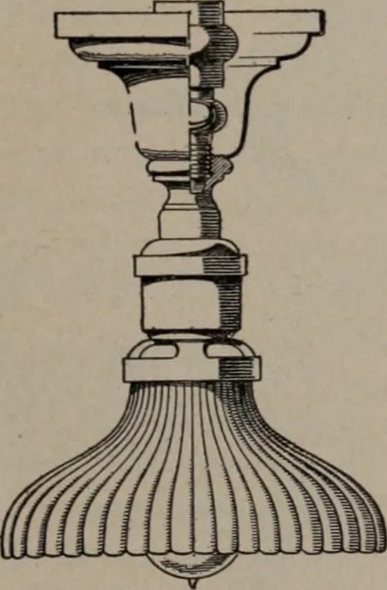 An illustration from Building stone, lathing, plastering, and tiling, common brickwork, ornamental brickwork and terra cotta : lighting fixtures, use and design of lighting fixtures, architectural design, 1909, leaf 296