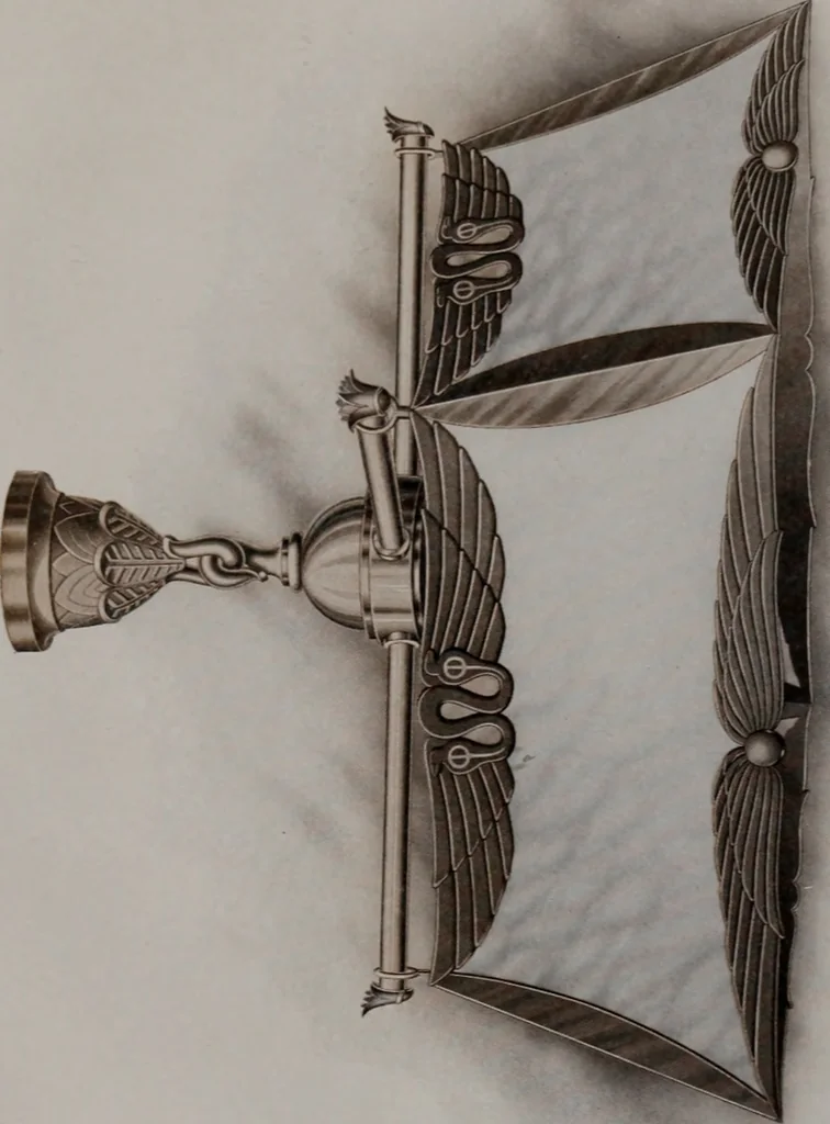 An illustration from Building stone, lathing, plastering, and tiling, common brickwork, ornamental brickwork and terra cotta : lighting fixtures, use and design of lighting fixtures, architectural design, 1909, leaf 346