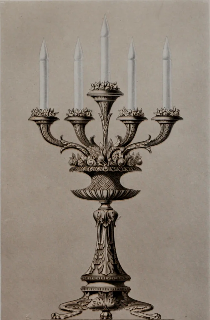 An illustration from Building stone, lathing, plastering, and tiling, common brickwork, ornamental brickwork and terra cotta : lighting fixtures, use and design of lighting fixtures, architectural design, 1909, leaf 398