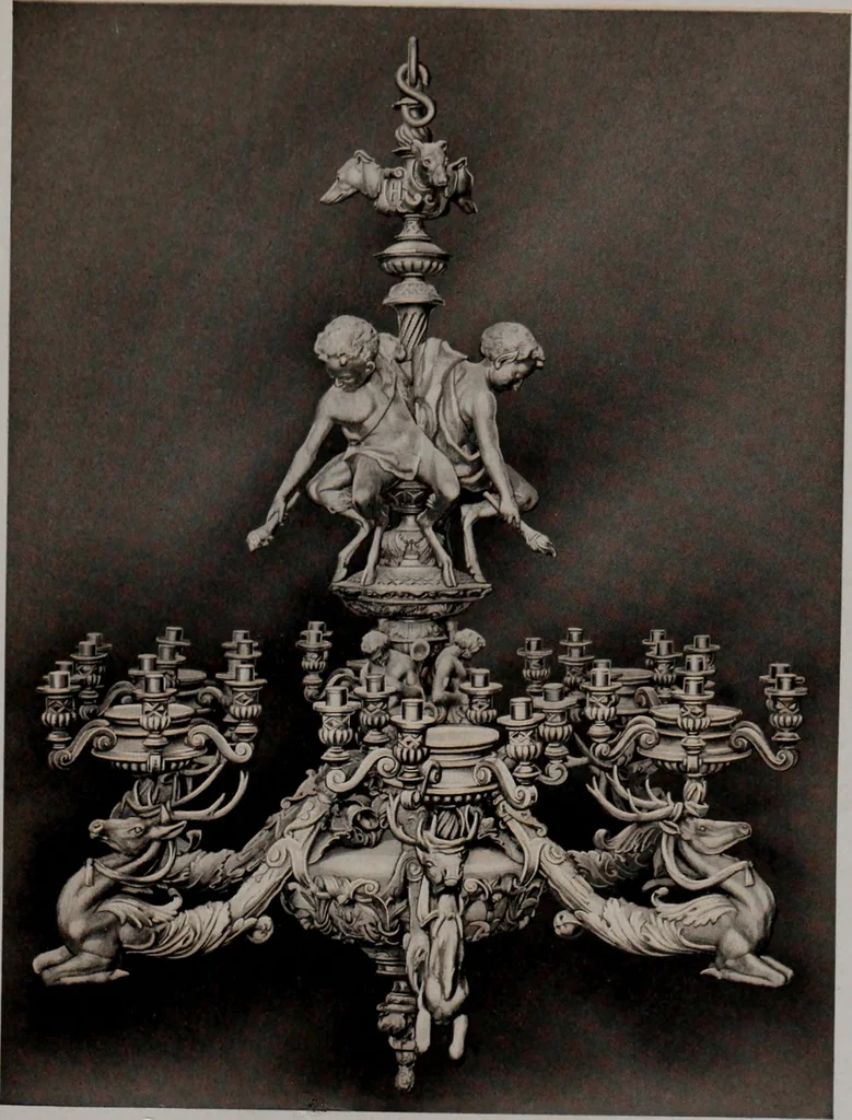 An illustration from Building stone, lathing, plastering, and tiling, common brickwork, ornamental brickwork and terra cotta : lighting fixtures, use and design of lighting fixtures, architectural design, 1909, leaf 400