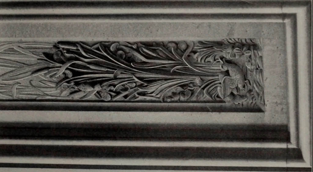 An illustration from Building stone, lathing, plastering, and tiling, common brickwork, ornamental brickwork and terra cotta : lighting fixtures, use and design of lighting fixtures, architectural design, 1909, leaf 42