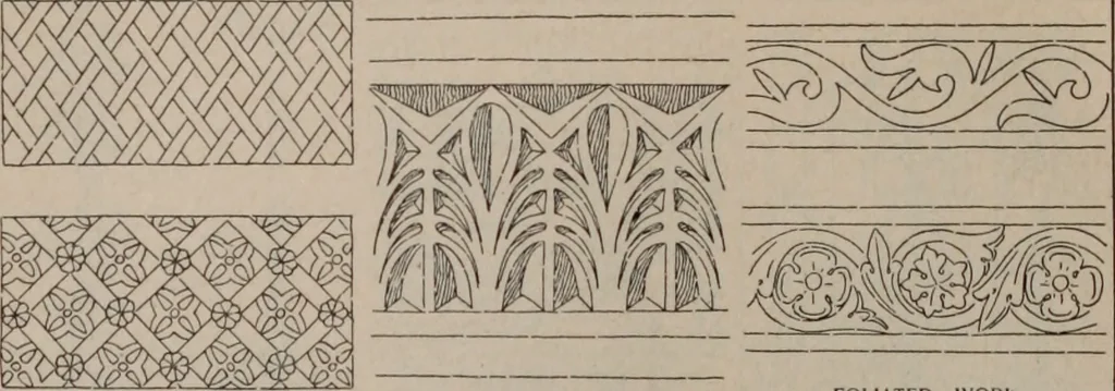 An illustration from Building stone, lathing, plastering, and tiling, common brickwork, ornamental brickwork and terra cotta : lighting fixtures, use and design of lighting fixtures, architectural design, 1909, leaf 467