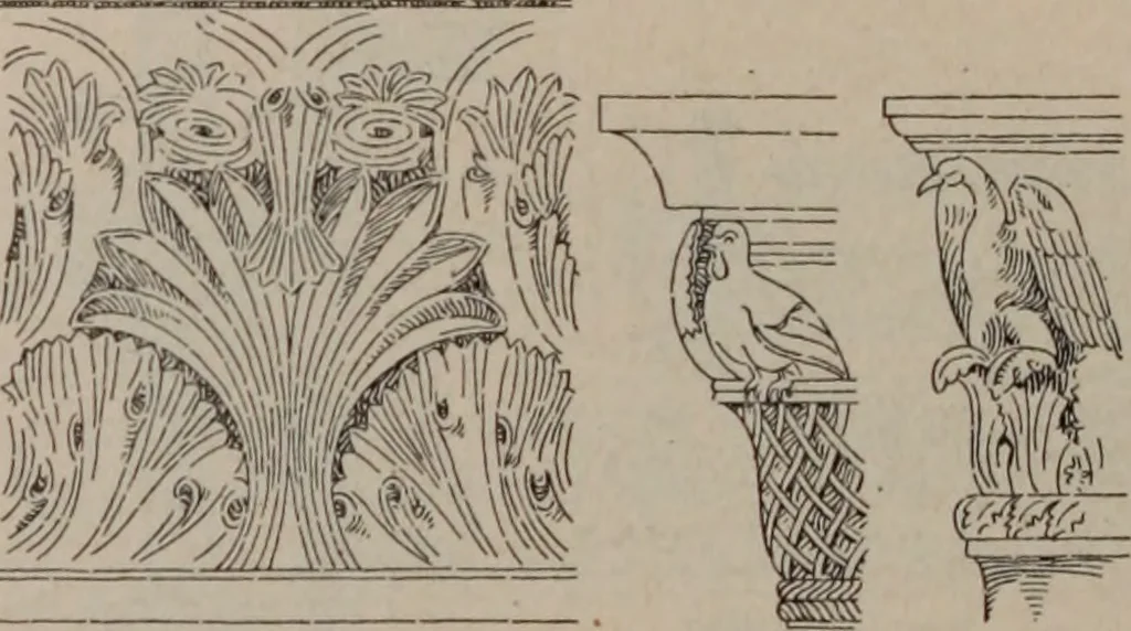 An illustration from Building stone, lathing, plastering, and tiling, common brickwork, ornamental brickwork and terra cotta : lighting fixtures, use and design of lighting fixtures, architectural design, 1909, leaf 467