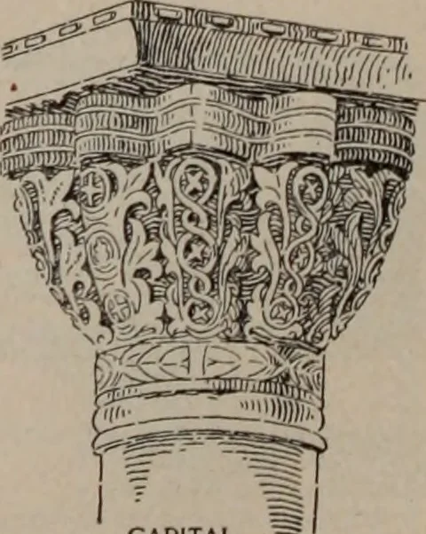 An illustration from Building stone, lathing, plastering, and tiling, common brickwork, ornamental brickwork and terra cotta : lighting fixtures, use and design of lighting fixtures, architectural design, 1909, leaf 467