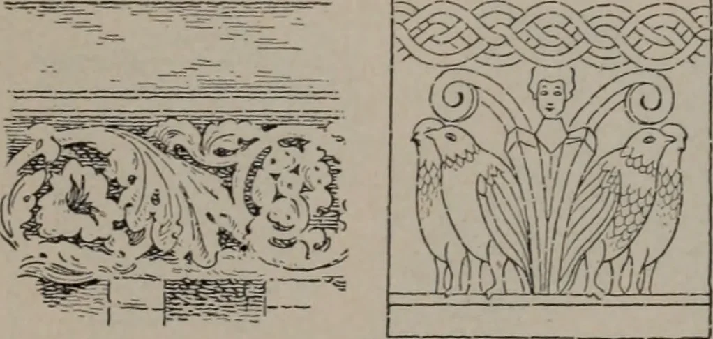 An illustration from Building stone, lathing, plastering, and tiling, common brickwork, ornamental brickwork and terra cotta : lighting fixtures, use and design of lighting fixtures, architectural design, 1909, leaf 468