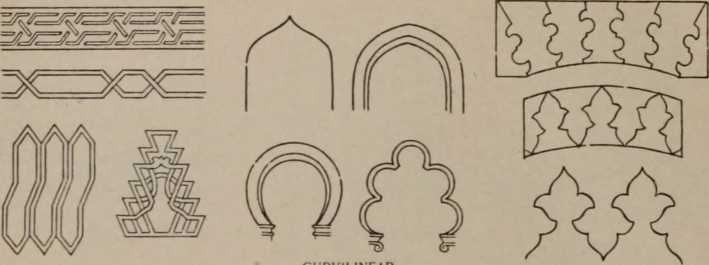 An illustration from Building stone, lathing, plastering, and tiling, common brickwork, ornamental brickwork and terra cotta : lighting fixtures, use and design of lighting fixtures, architectural design, 1909, leaf 469