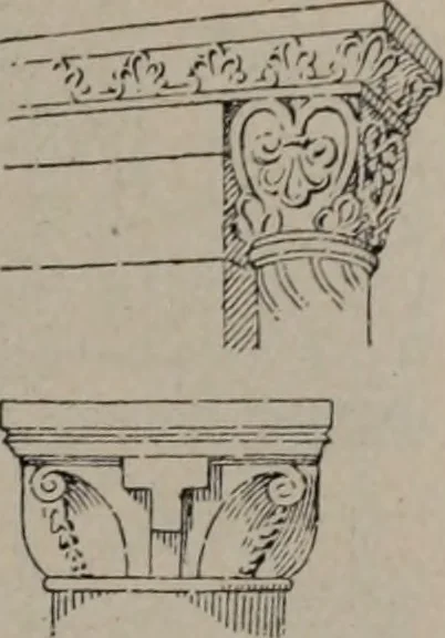 An illustration from Building stone, lathing, plastering, and tiling, common brickwork, ornamental brickwork and terra cotta : lighting fixtures, use and design of lighting fixtures, architectural design, 1909, leaf 470