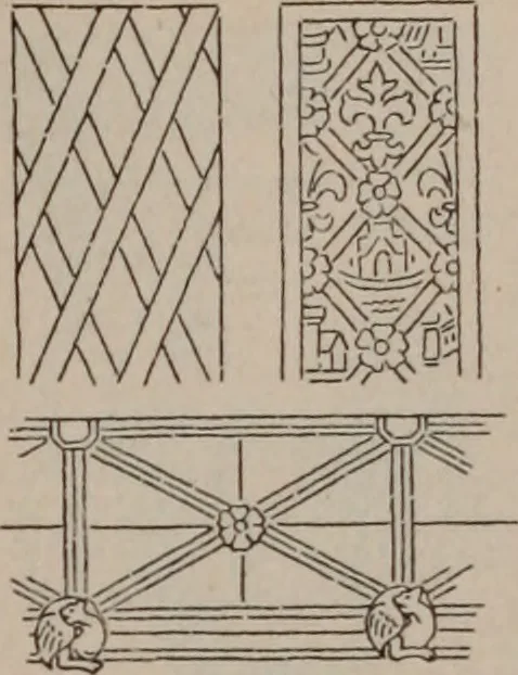 An illustration from Building stone, lathing, plastering, and tiling, common brickwork, ornamental brickwork and terra cotta : lighting fixtures, use and design of lighting fixtures, architectural design, 1909, leaf 471