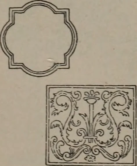 An illustration from Building stone, lathing, plastering, and tiling, common brickwork, ornamental brickwork and terra cotta : lighting fixtures, use and design of lighting fixtures, architectural design, 1909, leaf 480
