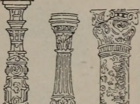 An illustration from Building stone, lathing, plastering, and tiling, common brickwork, ornamental brickwork and terra cotta : lighting fixtures, use and design of lighting fixtures, architectural design, 1909, leaf 480