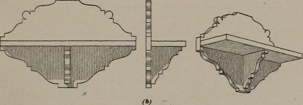An illustration from Building stone, lathing, plastering, and tiling, common brickwork, ornamental brickwork and terra cotta : lighting fixtures, use and design of lighting fixtures, architectural design, 1909, leaf 496