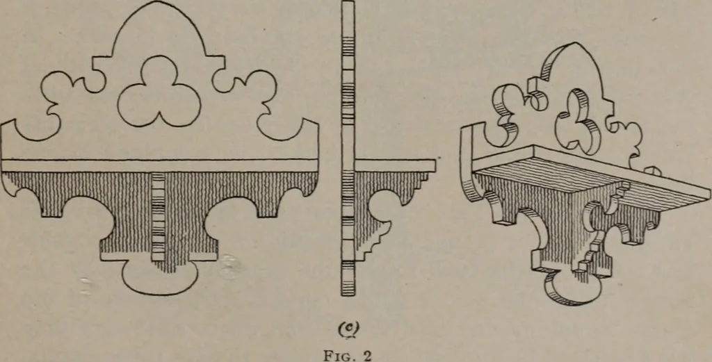 An illustration from Building stone, lathing, plastering, and tiling, common brickwork, ornamental brickwork and terra cotta : lighting fixtures, use and design of lighting fixtures, architectural design, 1909, leaf 496