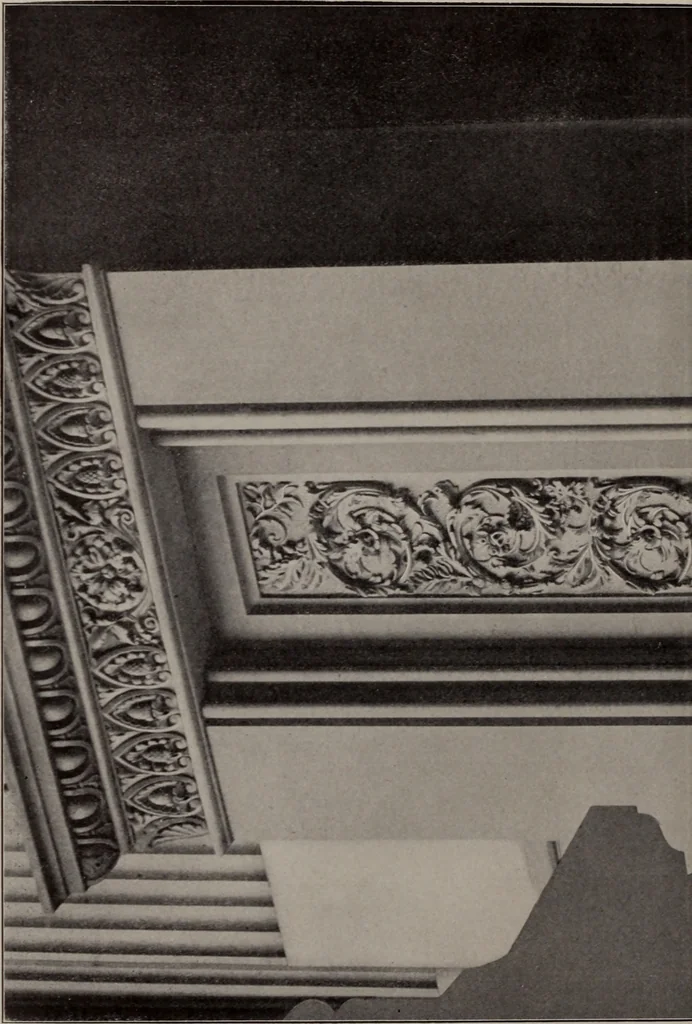 An illustration from Building stone, lathing, plastering, and tiling, common brickwork, ornamental brickwork and terra cotta : lighting fixtures, use and design of lighting fixtures, architectural design, 1909, leaf 51