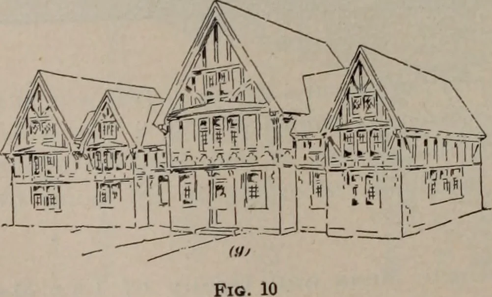An illustration from Building stone, lathing, plastering, and tiling, common brickwork, ornamental brickwork and terra cotta : lighting fixtures, use and design of lighting fixtures, architectural design, 1909, leaf 511