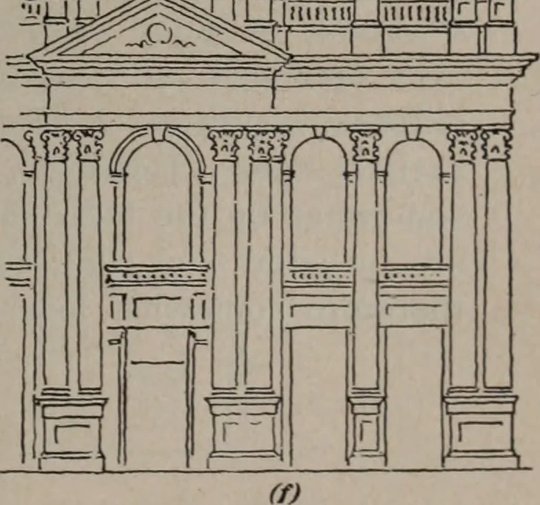 An illustration from Building stone, lathing, plastering, and tiling, common brickwork, ornamental brickwork and terra cotta : lighting fixtures, use and design of lighting fixtures, architectural design, 1909, leaf 520