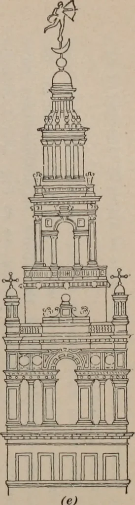 An illustration from Building stone, lathing, plastering, and tiling, common brickwork, ornamental brickwork and terra cotta : lighting fixtures, use and design of lighting fixtures, architectural design, 1909, leaf 525
