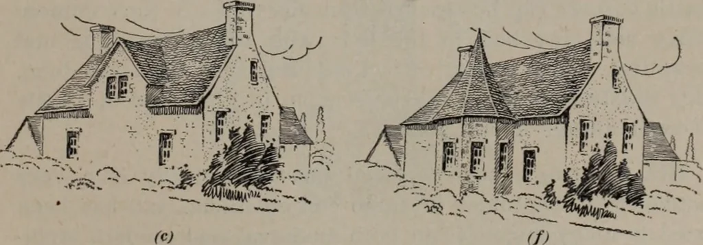 An illustration from Building stone, lathing, plastering, and tiling, common brickwork, ornamental brickwork and terra cotta : lighting fixtures, use and design of lighting fixtures, architectural design, 1909, leaf 530