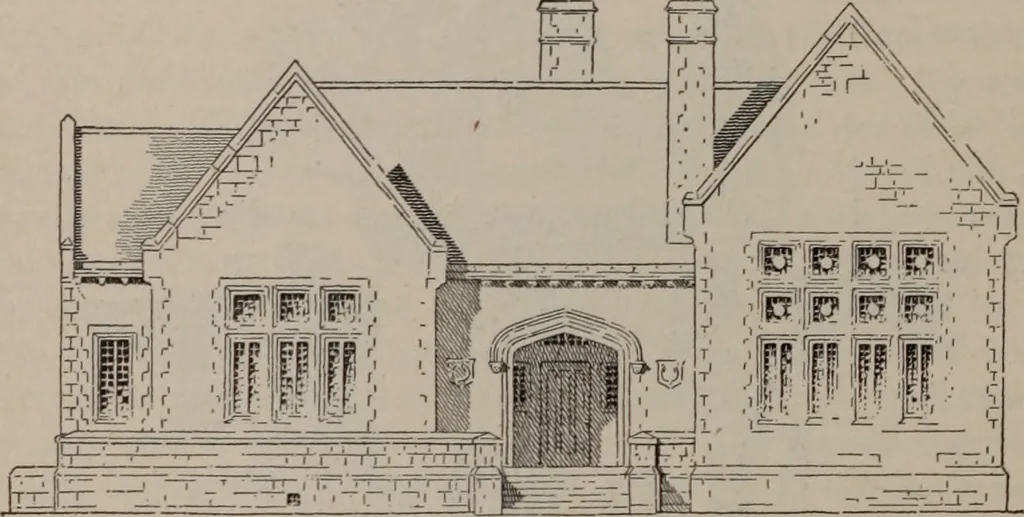 An illustration from Building stone, lathing, plastering, and tiling, common brickwork, ornamental brickwork and terra cotta : lighting fixtures, use and design of lighting fixtures, architectural design, 1909, leaf 533