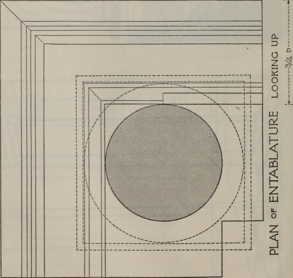 An illustration from Building stone, lathing, plastering, and tiling, common brickwork, ornamental brickwork and terra cotta : lighting fixtures, use and design of lighting fixtures, architectural design, 1909, leaf 553
