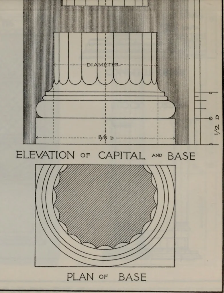 An illustration from Building stone, lathing, plastering, and tiling, common brickwork, ornamental brickwork and terra cotta : lighting fixtures, use and design of lighting fixtures, architectural design, 1909, leaf 560