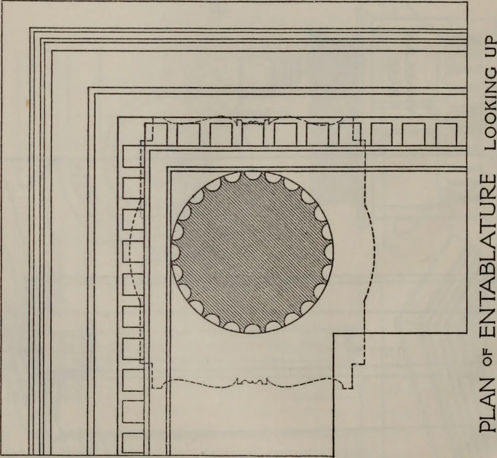 An illustration from Building stone, lathing, plastering, and tiling, common brickwork, ornamental brickwork and terra cotta : lighting fixtures, use and design of lighting fixtures, architectural design, 1909, leaf 581