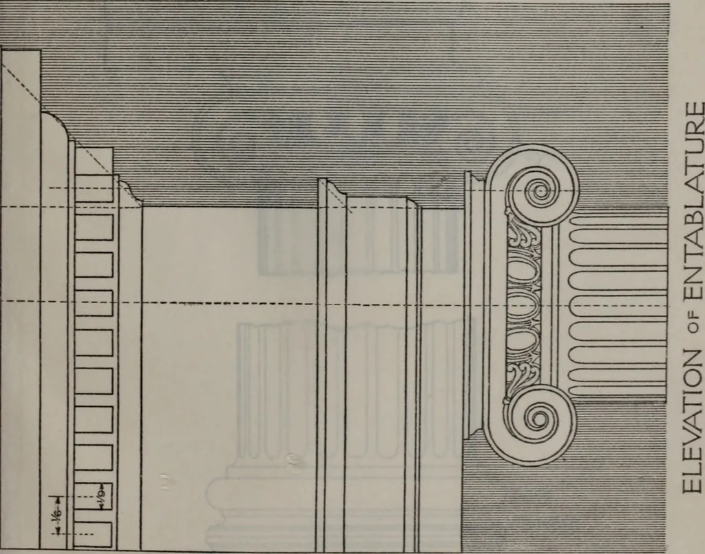 An illustration from Building stone, lathing, plastering, and tiling, common brickwork, ornamental brickwork and terra cotta : lighting fixtures, use and design of lighting fixtures, architectural design, 1909, leaf 582