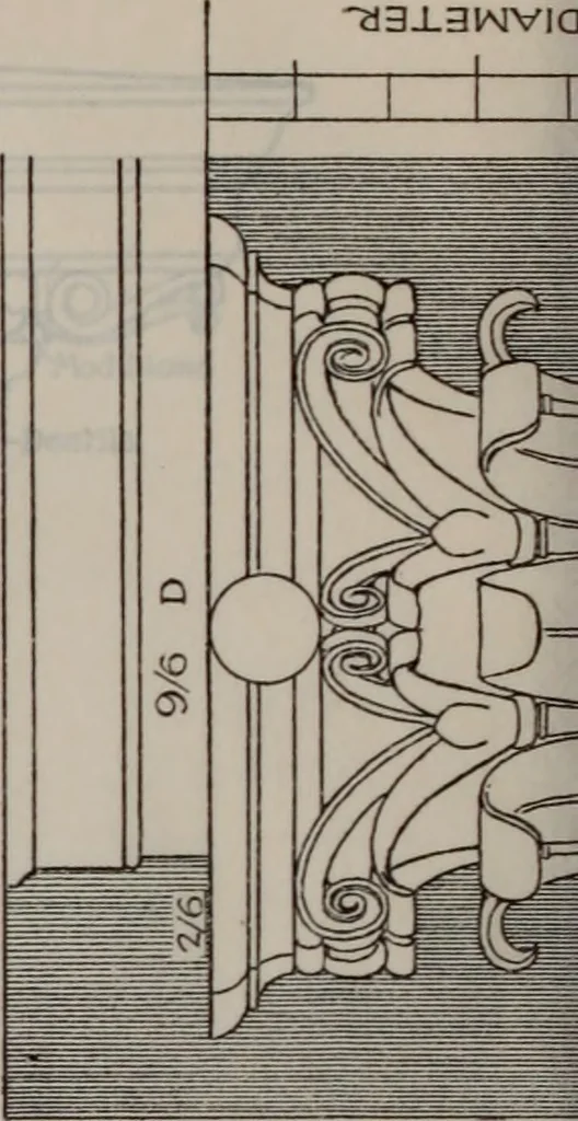 An illustration from Building stone, lathing, plastering, and tiling, common brickwork, ornamental brickwork and terra cotta : lighting fixtures, use and design of lighting fixtures, architectural design, 1909, leaf 593