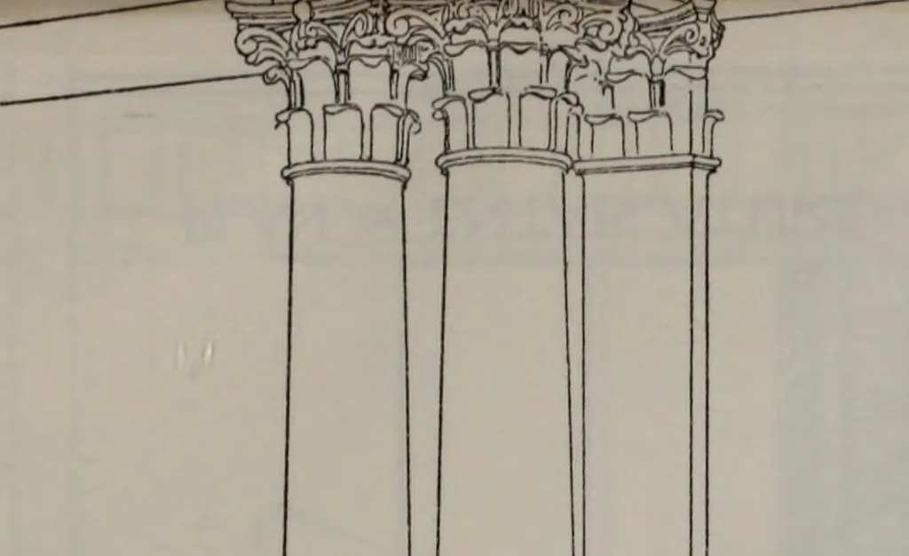 An illustration from Building stone, lathing, plastering, and tiling, common brickwork, ornamental brickwork and terra cotta : lighting fixtures, use and design of lighting fixtures, architectural design, 1909, leaf 594