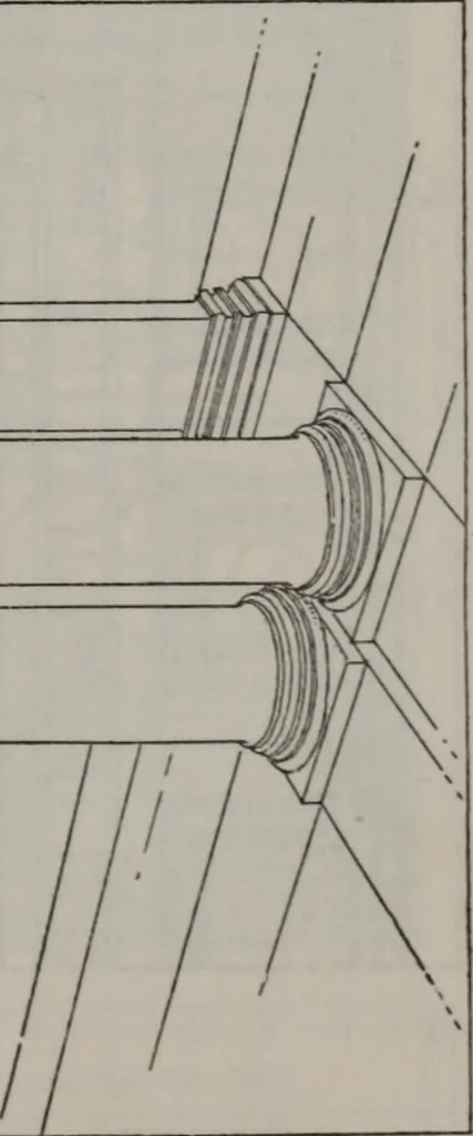 An illustration from Building stone, lathing, plastering, and tiling, common brickwork, ornamental brickwork and terra cotta : lighting fixtures, use and design of lighting fixtures, architectural design, 1909, leaf 594
