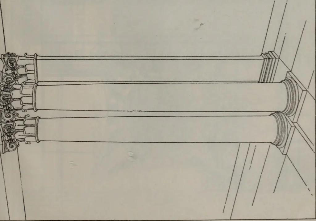 An illustration from Building stone, lathing, plastering, and tiling, common brickwork, ornamental brickwork and terra cotta : lighting fixtures, use and design of lighting fixtures, architectural design, 1909, leaf 606