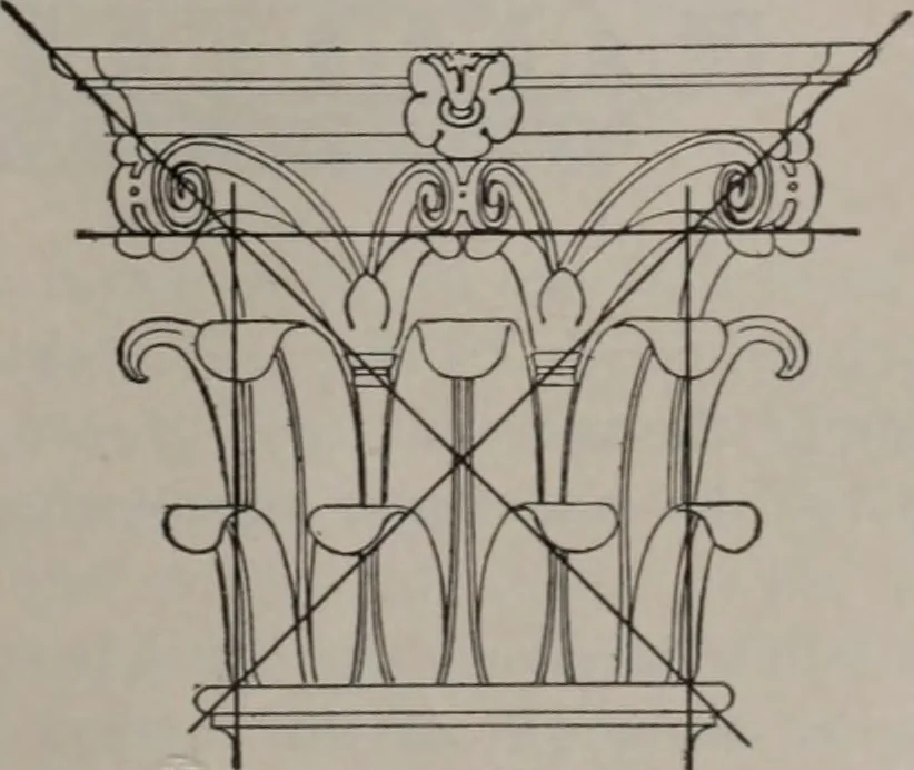 An illustration from Building stone, lathing, plastering, and tiling, common brickwork, ornamental brickwork and terra cotta : lighting fixtures, use and design of lighting fixtures, architectural design, 1909, leaf 618