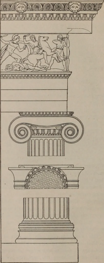 An illustration from Building stone, lathing, plastering, and tiling, common brickwork, ornamental brickwork and terra cotta : lighting fixtures, use and design of lighting fixtures, architectural design, 1909, leaf 641