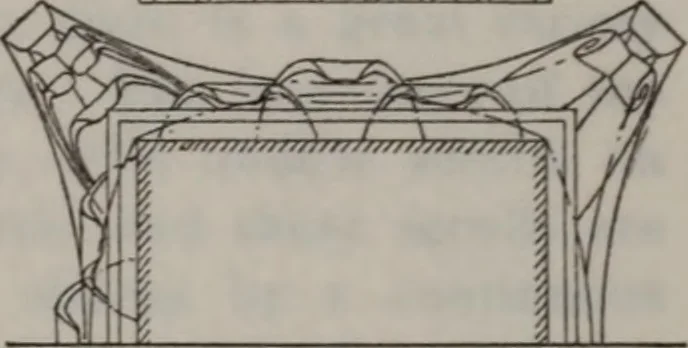 An illustration from Building stone, lathing, plastering, and tiling, common brickwork, ornamental brickwork and terra cotta : lighting fixtures, use and design of lighting fixtures, architectural design, 1909, leaf 652