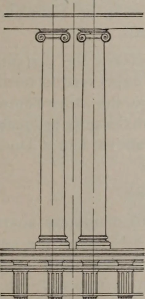 An illustration from Building stone, lathing, plastering, and tiling, common brickwork, ornamental brickwork and terra cotta : lighting fixtures, use and design of lighting fixtures, architectural design, 1909, leaf 676
