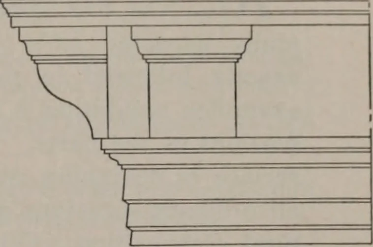 An illustration from Building stone, lathing, plastering, and tiling, common brickwork, ornamental brickwork and terra cotta : lighting fixtures, use and design of lighting fixtures, architectural design, 1909, leaf 678