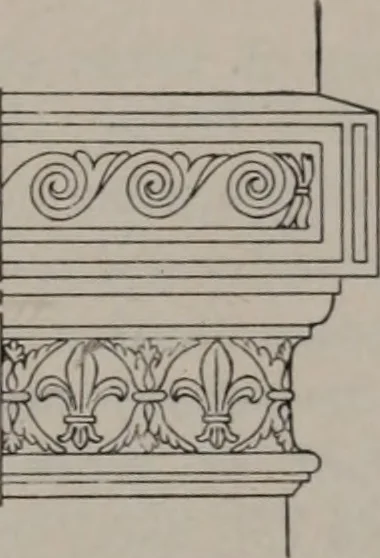 An illustration from Building stone, lathing, plastering, and tiling, common brickwork, ornamental brickwork and terra cotta : lighting fixtures, use and design of lighting fixtures, architectural design, 1909, leaf 678